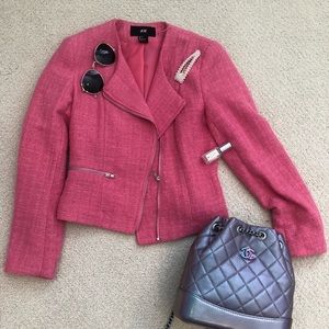 Pink tweed blazer